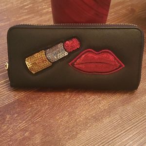 Spacious  Sequin Lips and Lipstick Wallet